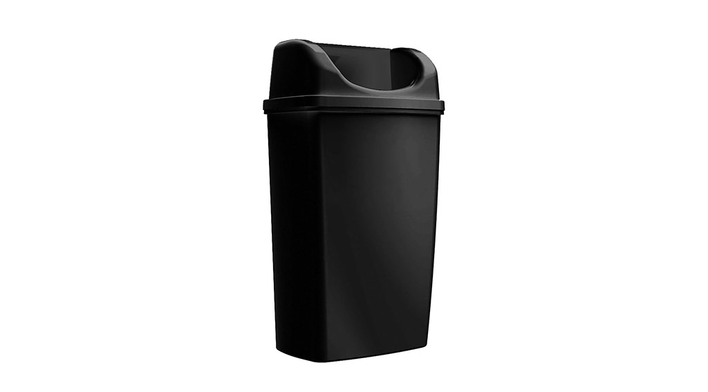 Rulopak Duvara Monte Çöp Kovası 50L Siyah