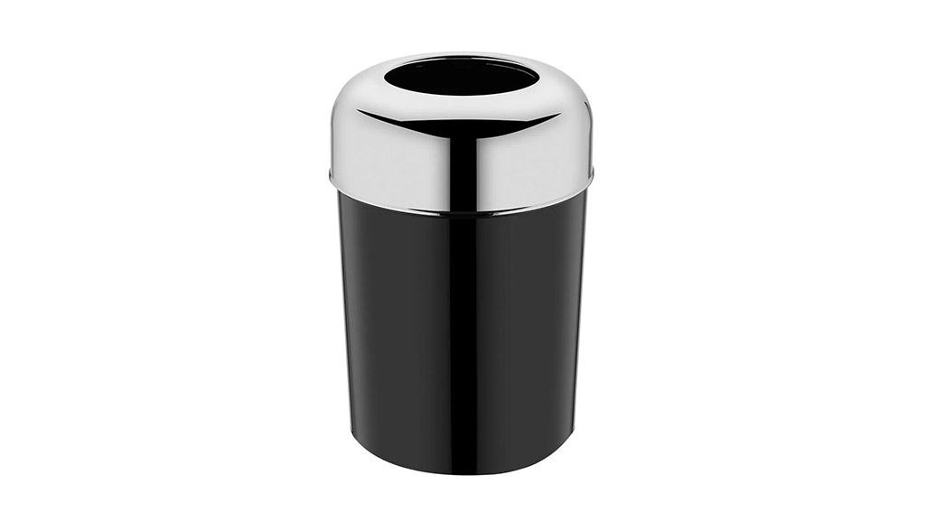 Rulopak Pota Kapak Çöp Kovası 15L Krom
